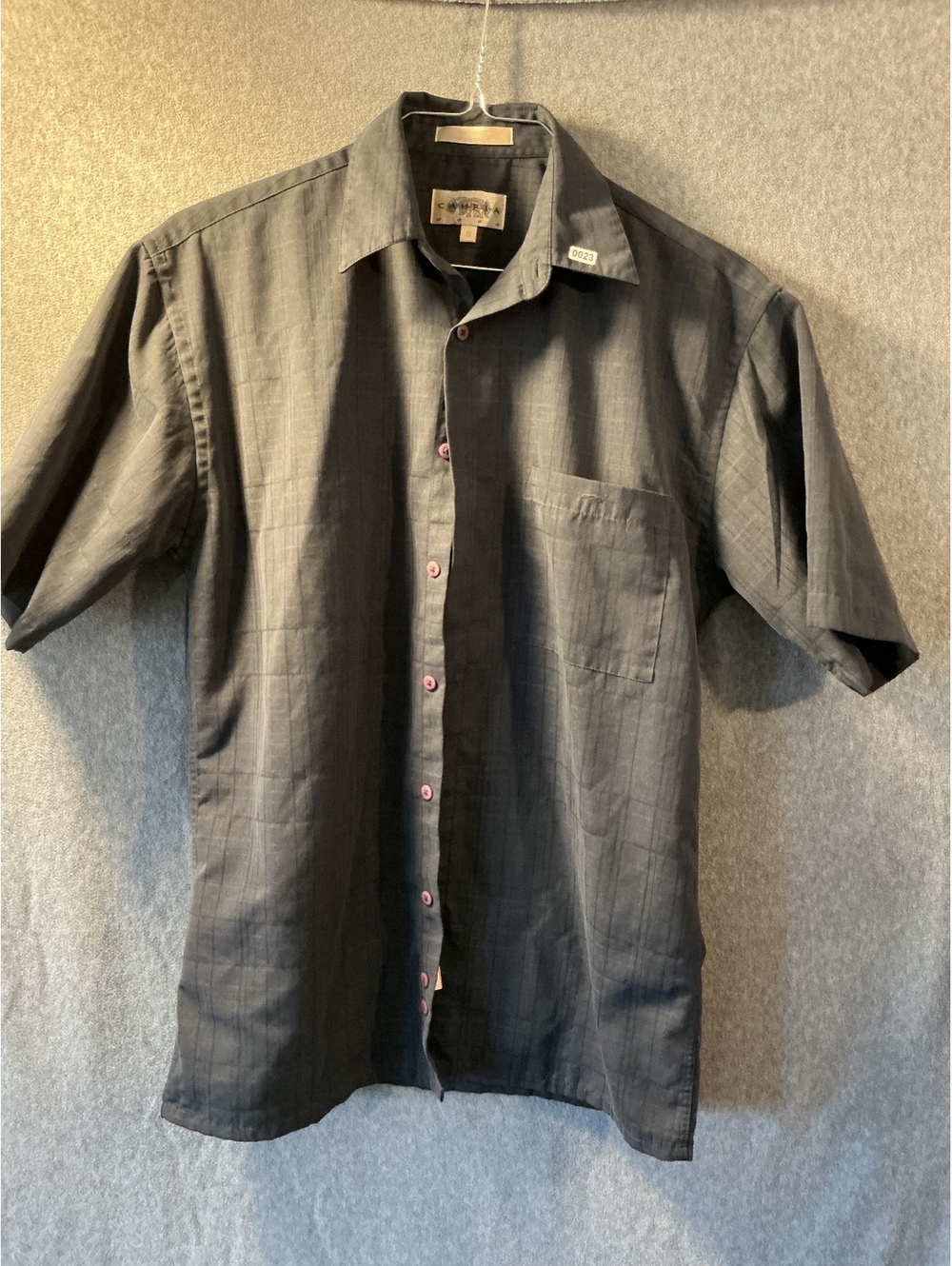 Covington gray short sleeve button front shirt
